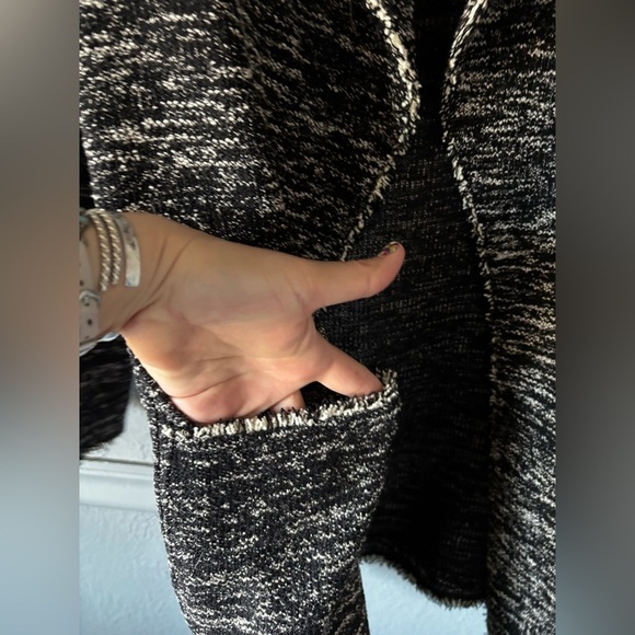 Max Studio | marled knit | cardigan | drape front | pocket | jacket | m - Picture 11 of 11